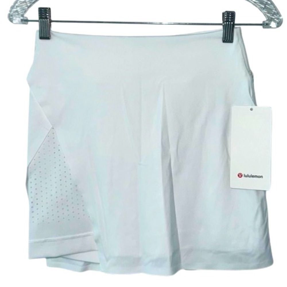 Lululemon Super-High-Rise Side-Slit Tennis Skirt White size 4 Skort 4.5” liner - Picture 9 of 11